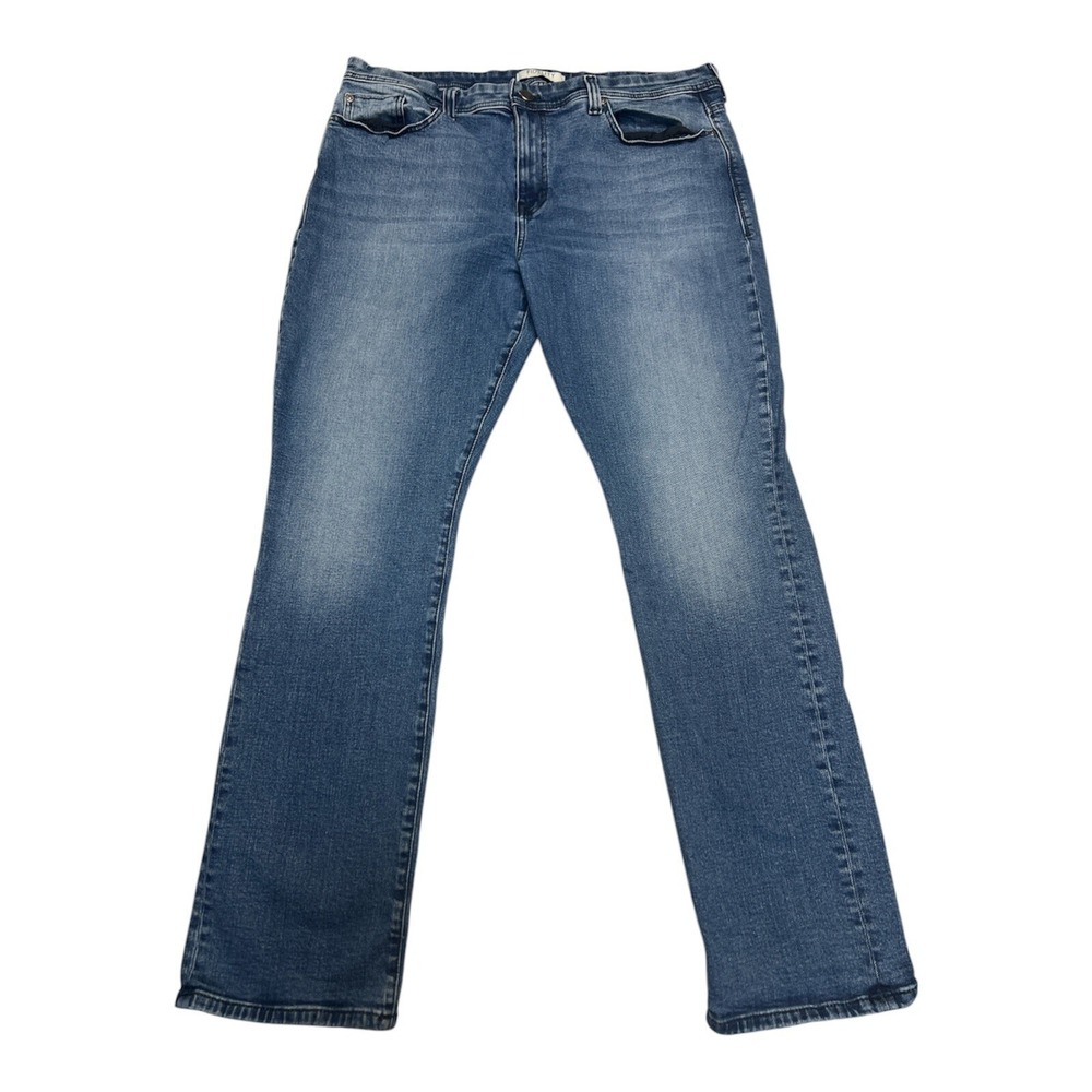 Fidelity Jimmy Straight Jeans Mens 40 Blue Stretch Premium Denim Mid Wash Casual